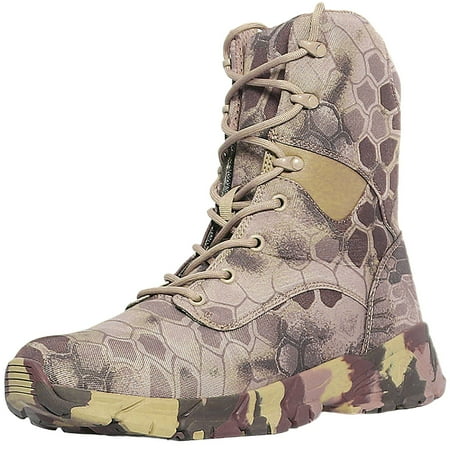 

LUOGENLI Male Hiking Boots Men 9.5 Outdoor Desert Animal Skin Pattern Men Special Forces Boots Breathable Comfortable and Durable Desert Boots Hiking Boots Men 9.5 Wide 40