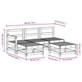 thumbnail image 4 of vidaXL 5 Piece Garden Lounge Set White Solid Wood Pine, 4 of 4
