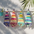 thumbnail image 6 of Seed & Stone Set of 2 Ultra Soft Beach Towels, 41% Recycled, 28" x 60", Laguna Stripe, Yellow Theme, 6 of 8