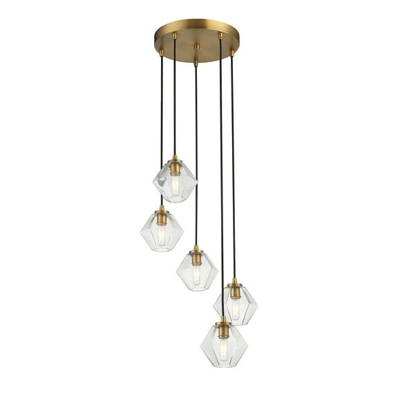 Trade Winds Lighting 5-Light Chandelier In Natural Brass