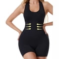 thumbnail image 6 of QQZ Halter Open Back Shapewear Bodysuit For Women, Ribbed Tummy Control Butt Lifter Mid Thigh Shaper For Backless Outfits Daily Wear, 6 of 8