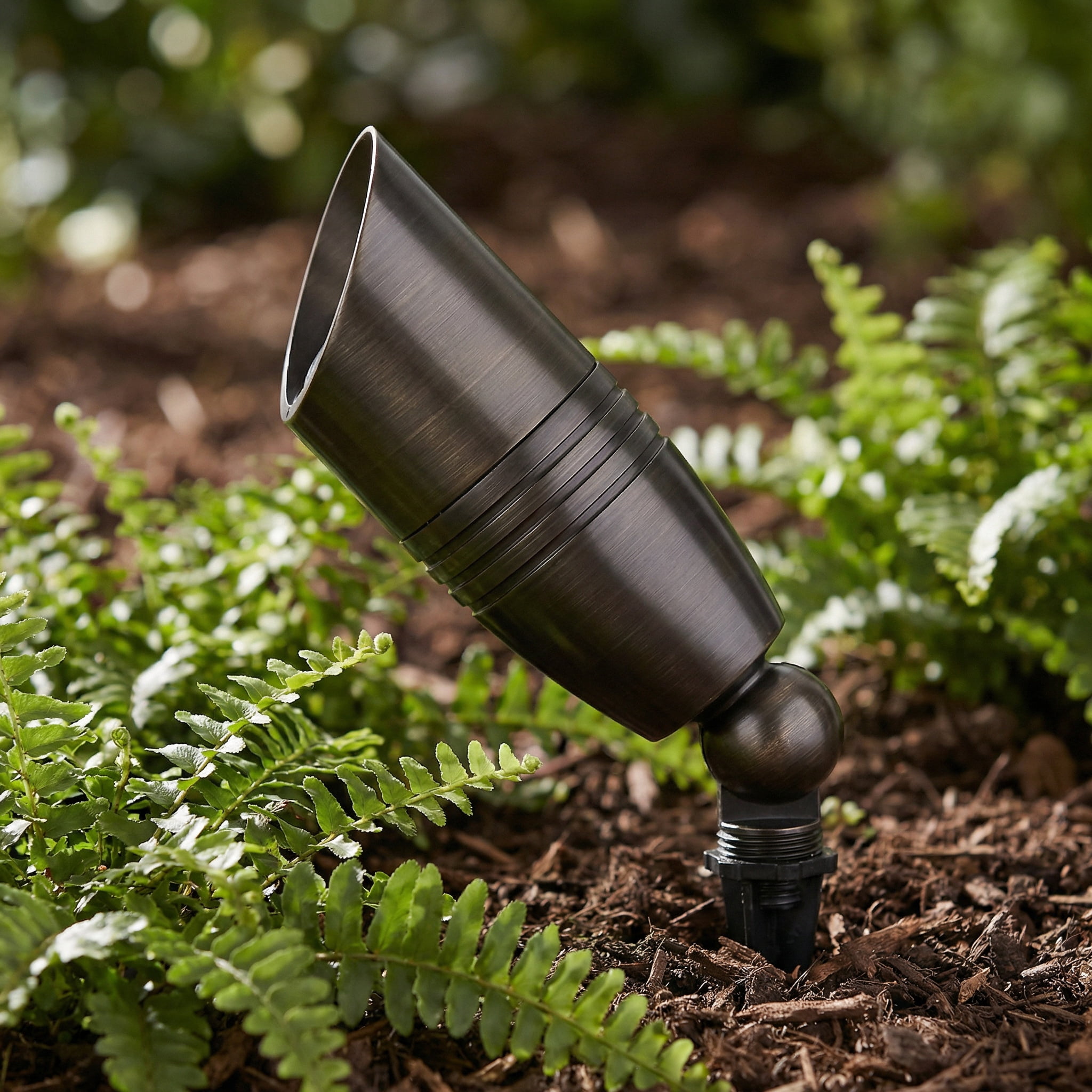 LNC 6W Solid Bronze LED Outdoor Spotlight 2700K Warm White 490 Lumens for Low Voltage Landscape Lighting of Yard, Lawn, Garden, Patio, Trees & House