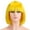 Yellow, variant on Spencer Short Bob Hair Wigs Straight with Flat Bangs Synthetic Colorful Daily Cosplay Anime Halloween Party Hair Wig for Women, Red