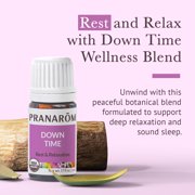 Pranarom - Down Time Wellness Blend 5ml - Diffusing for Relaxation Ambiance - Promotes Rest and Relaxation - 100% Certified Organic Oils - Calming and Soothing Aroma - Versatile Usage Options