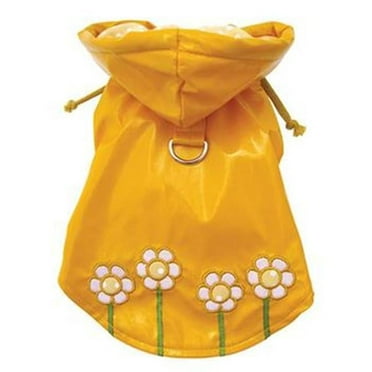 Klippo KJK052-M Polka Dots & Daisies Dog Raincoat - Medium