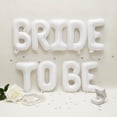 thumbnail image 3 of Vjnyvs “BRIDE TO BE” White Balloon Banner,16 Inch Foil Letter Balloons for Bridal Shower, Engagement Party, or Bachelorette Décor, 3 of 7