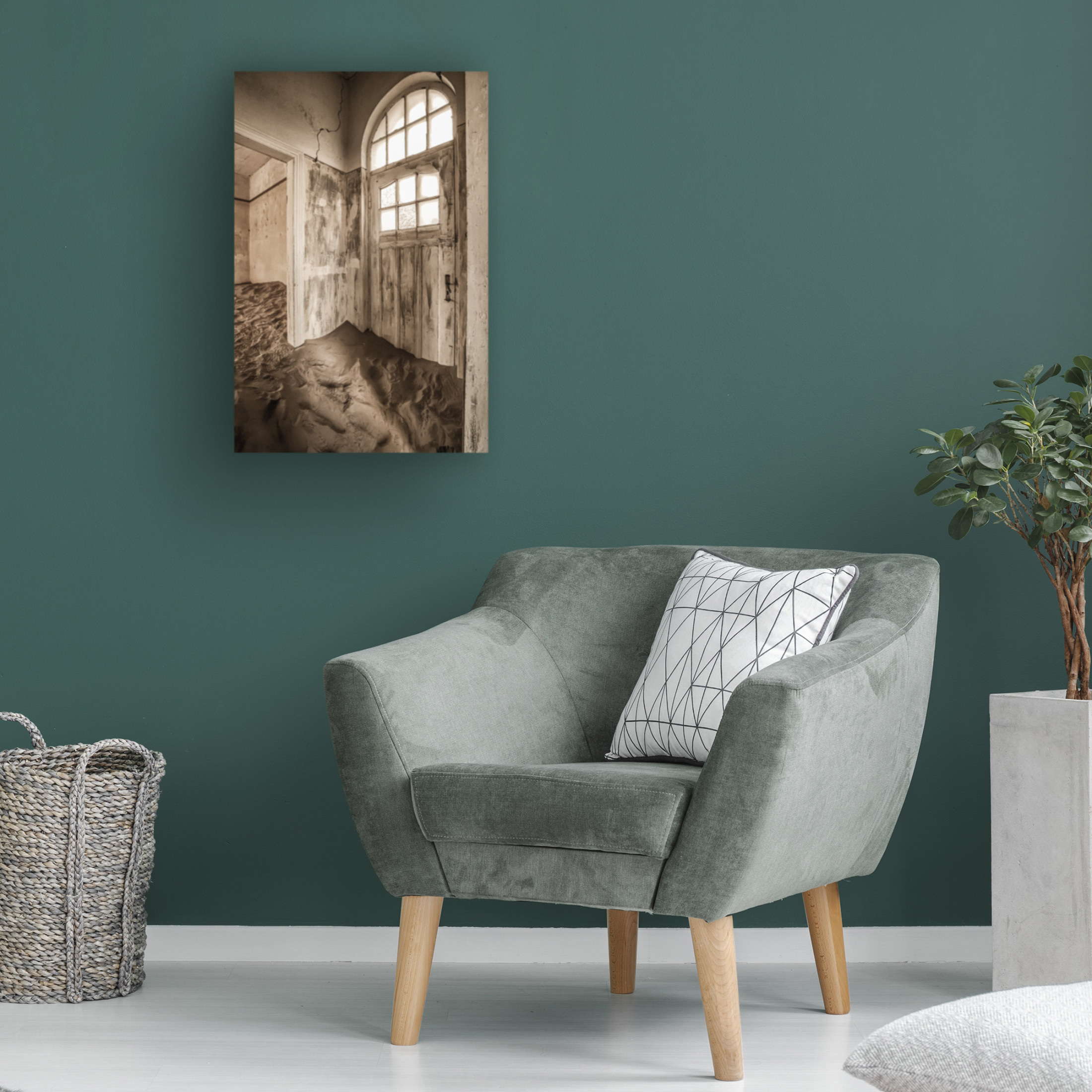 Canvas Wall Art - Fion Wong 'Haunted House' Wall Art for Living Room, Bedroom, or Office Décor by Trademark Fine Art - 16 x 24 Inches