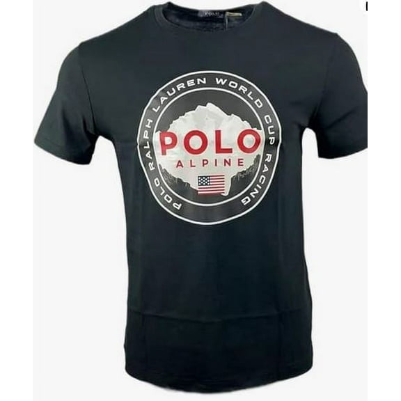 Polo Ralph Lauren Men's Classic-Fit Graphic T-Shirt  (Medium, Black)
