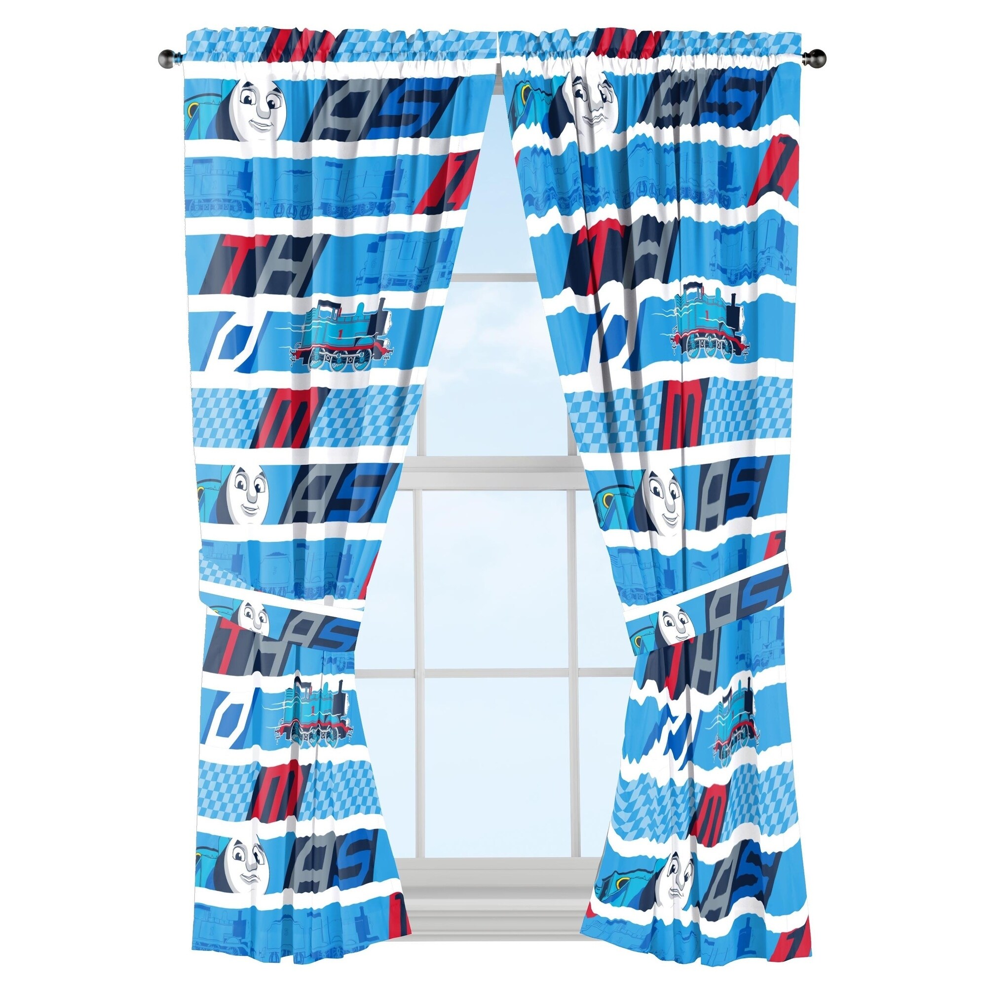 Thomas The Tank Engine T Block Curtain Panels Set Of 2 Walmart Com