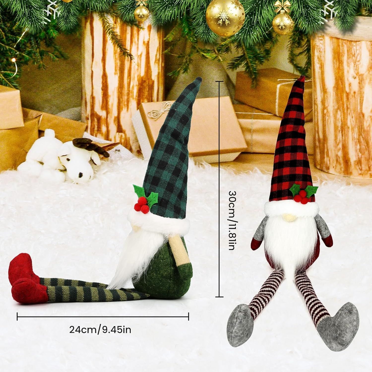 Christmas Red Cardinal Gnomes Decorations for Home, Indoor, Office- Xmas Gnomes Plush Doll - Christmas Elf Decoration Swedish Tomte - Red Cardinal Decor for Table - Gnomes Gifts for Women