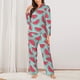 thumbnail image 2 of Balery Watermelon Conjunto de Pijama con Estampado para Mujer, Conjunto de Dos Piezas con Manga Larga, Ropa de Dormir Suave con Bolsillos, Pijamas Cómodos-Medium, 2 of 7