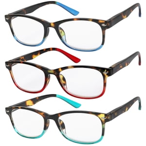 Success Eyewear Reading Glasses Set of 3 Great Value Spring Hinge Readers Men and Women Glasses for Reading +1.5