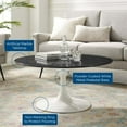 thumbnail image 6 of Modway Lippa 35.5" Modern Artificial Marble/Wood Coffee Table in White/Black, 6 of 6