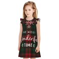 thumbnail image 1 of Vsdgher Robe de Nuit de Noël pour Filles Manches Courtes à Volants Robe de Nuit Pyjama pour Fête de Pyjama-TG, 1 of 6