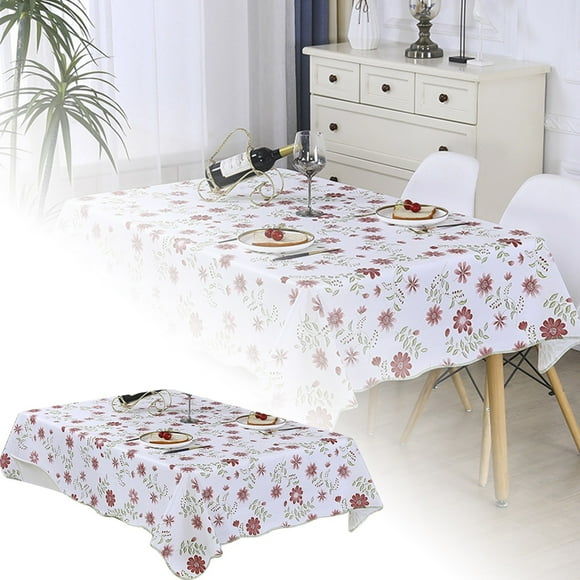 Table Cloth PEVA Film Composite Tablecloth for Round Rectangular TV Cabinet Mats Square Coffee Cloth 137x183cm