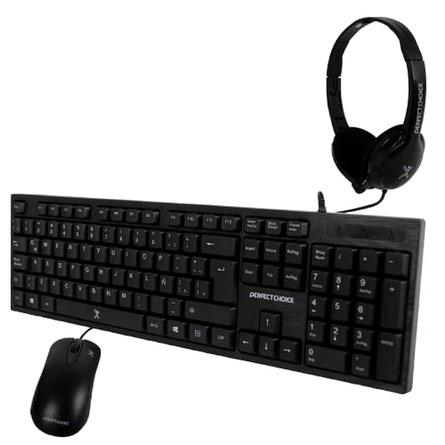 Kit Teclado+Mouse+Diadema para Oficina  PERFECT CHOICE PC-201717 imagen 4