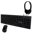 thumbnail image 2 of Kit Teclado+Mouse+Diadema para Oficina PERFECT CHOICE PC-201717, Negro, 1000 DPI, 2 of 11
