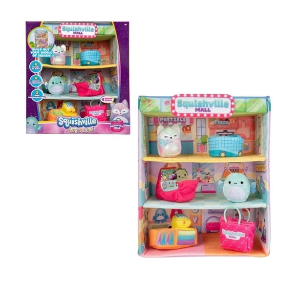 Peluche Squishville Set de Plaza con 4 Pisos