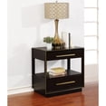 thumbnail image 2 of Poplar Wood 2 - Drawer Nightstand with Smooth Base / Bold Look for Bedroom, 2 of 5