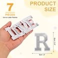 thumbnail image 2 of Uxcell 7 Pcs Iron-on Letter Patches, 2.4 Inch Iron-on Letter-R for Clothing Alphabet Embroidery Applique Patches for Clothes Hats Jeans Jacket Backpacks DIY Accessories, Silver, 2 of 7