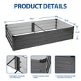 thumbnail image 6 of Sour Citrus Galvanized Steel Planter Raised Garden Bed 6×3×1 FT Weatherproof Metal Planting Box Durable Raised Garden Bed for Backyard Patio Gardening, 6 of 6
