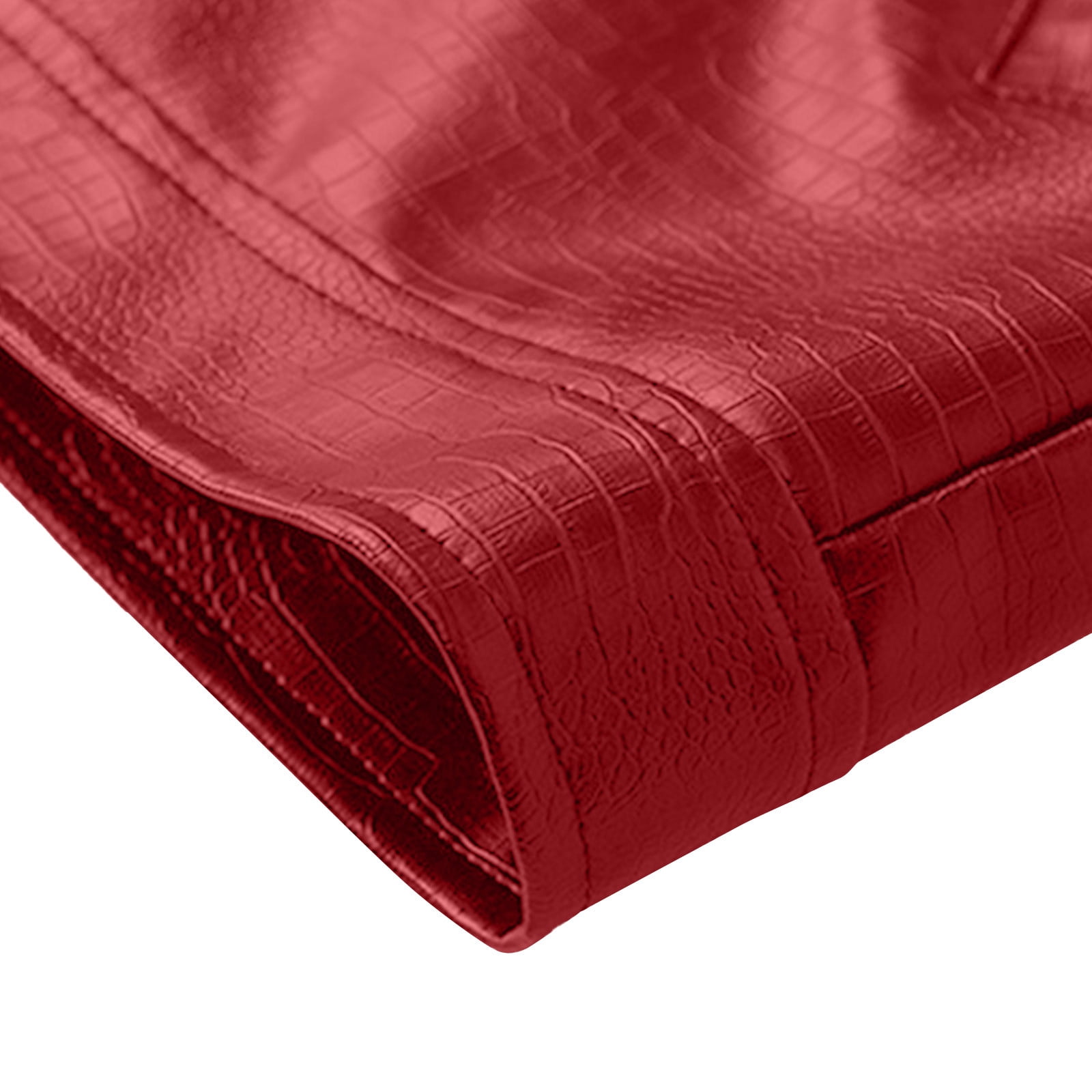 YFNNUP Men's Big and Tall Faux Leather Jacket Trendy Motorcycle Jackets Waterproof Windproof PU Moto Jackets Vintage Bomber Coat Red