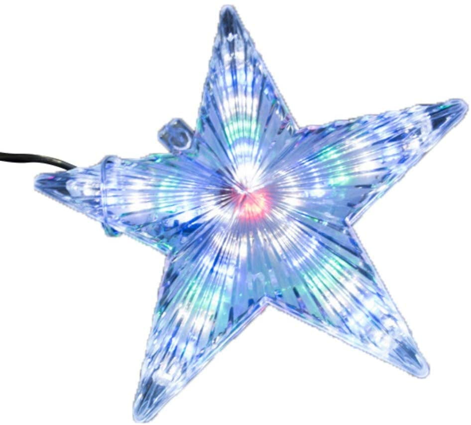 Lighted Star Christmas Tree Topper with 31 LED Light Up, Festival