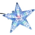 thumbnail image 1 of Lighted Star Christmas Tree Topper with 31 LED Light Up, Festival Holiday Party Home Decorative Christmas Tree Toppers Indoor Outdoor Decoration Ornaments, Blue, 1 of 8