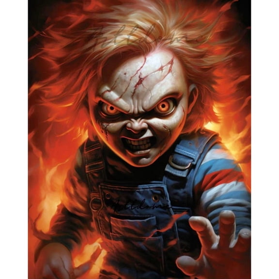 Chucky Diamond Painting Set (for Adults) 5D DIY Character Diamond Art Set (for Beginners) Round Full Diamond Diamond Painting Gem Art Crafts (Home Wall Decoration Gift)