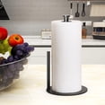 thumbnail image 3 of Paper Towel Holder Countertop, Black Kitchen Paper Towel Holder Stand for Kitchen and Bathroom Organization, Stainless Steel Paper Towel Holders for Standard and Large Rolls, 3 of 7