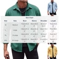 thumbnail image 3 of Wrtxtat Men's Jacquard Shirt Relaxed Fit Button Down Long Sleeve Lapel Shirts Casual Solid Color Fall Spring Active Streetwear Shirt Green#03 L, 3 of 5
