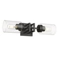 thumbnail image 1 of Golden Lighting Tribeca Contemporary Matte Black 2 Light Incandescent Wall Sconce, 1 of 1