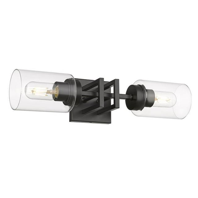 Golden Lighting Tribeca Contemporary Matte Black 2 Light Incandescent Wall Sconce