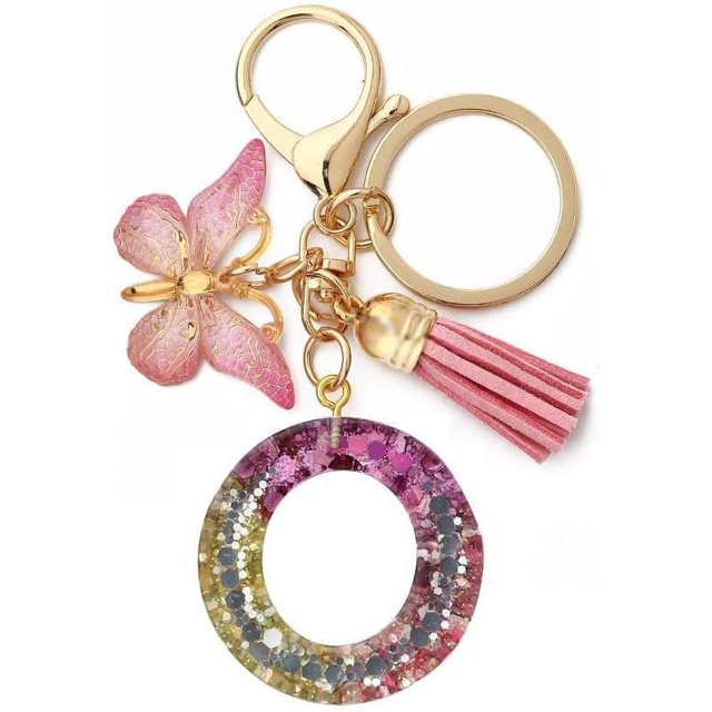 Letter Keychain,26 Letters A-Z Decorative Letter Keychain,Name Keychain for Women Girls Men Teenager Gift