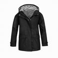 thumbnail image 5 of UYYX Coats For Girls Black Jacket For Girls Boys Girls Hooded Jackets Cotton Blend Rain Jackets 7-8 Years, 5 of 6