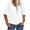 White, variant on QHWAUAKFBN T Shirts For Women Graphic Summer Short Sleeve Printed Shirts Button Down Crew Neck Work Blouses Tshirts Top