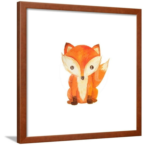 Cute Cartoon Watercolor Forest Animal. Hand Painted Lovely Baby Fox Illustration Perfect for Print, Animals Framed Art Print Wall Art by Zabrotskaya Larysa Sold by Art.Com