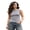 Gray, variant on Women's Striped Sleeveless Tops Boat Neck Slim Fit Summer Tanks Casual Horizontal Stripe Vest