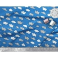 thumbnail image 2 of Soimoi Blue polyester Crepe Fabric Cloud Nature Printed Fabric 1 Yard 52 Inch Wide, 2 of 3