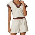 thumbnail image 3 of Short de Yoga et de Danse pour Femme, Shorts de Sport d'Été, Cyclisme et Randonnée, Blanc m, 3 of 7