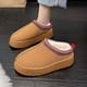 thumbnail image 4 of Botas de nieve de suela gruesa para mujer, para exteriores, otoño e invierno, con forro polar reforzado, con puntera cerrada integrada, zapatillas de piel para mujer, 4 of 6