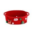 thumbnail image 2 of Twfbrm Christmas Storage Baskets, Small Santa Claus Reindeer Xmas Tree Ornaments Gift Basket with Handles and Pom-Poms, Cute Soft Woven Basket Christmas Decoration for Holiday Party Home Decor(Red), 2 of 5