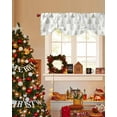 thumbnail image 4 of Christmas Tree Tie Up Valances Curtain, Retro Abstract Sage Green Tree Texture Adjustable Rod Pocket Short Window Treatment Tie Up Curtains Valances for Kitchen Living Room Bathroom 60x18 Inches, 4 of 9