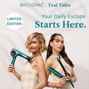 Bio Ionic Teal Tides 10X Styling Iron, 1 Inch Flat Iron with Sonic Vibrating Plates, Limited Edition