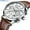Silver White, variant on New Mens Watches CRRJU Top Brand Leather Chronograph Waterproof Sport Automatic Date Quartz Watch For Men Relogio Masculino