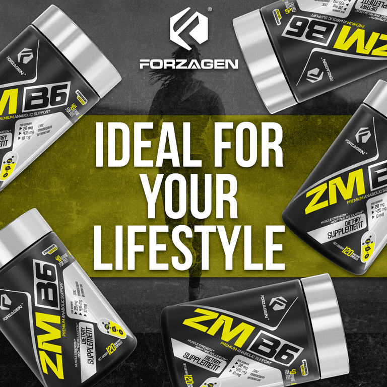 Forzagen ZMB6 Capsules, Zinc, Vitamin B6, Magnesium 120