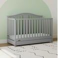 Graco Solano 4in1 Convertible Baby Crib with Drawer, Pebble Gray