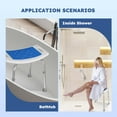 thumbnail image 2 of MaxKare Shower Chair with Anti Slip Padded, Grab Bar, 8 Adjustable Height, Shower Stool for Seniors, 2 of 8