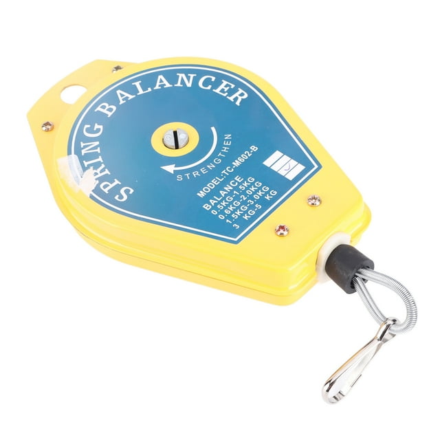 Équilibrateur à Ressort Réglable avec Verrou de Sécurité pour Suspension d'Outils, Capacité de 1,5-3kg, Construction en Fer et Acier Inoxydable, Idéal pour Lignes d'Assemblage et Stations de Soudure