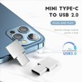 thumbnail image 4 of 5 Piezas Ultra Mini Tipo-C Usb-C A Usb 2.0 Otg Adaptador Para La Tableta Del Teléfono Móvil & Cable Flash Disk, 4 of 5